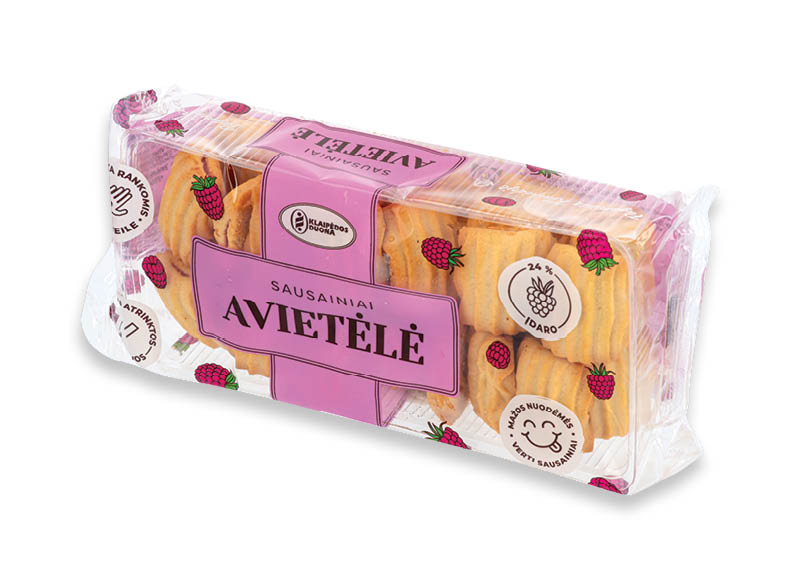 Sausainiai AVIETĖLĖ
,
230 g, 2,99 Eur/vnt. Sausainiai AVIETĖLĖ
,
230 g, 2,99 Eur/vnt.