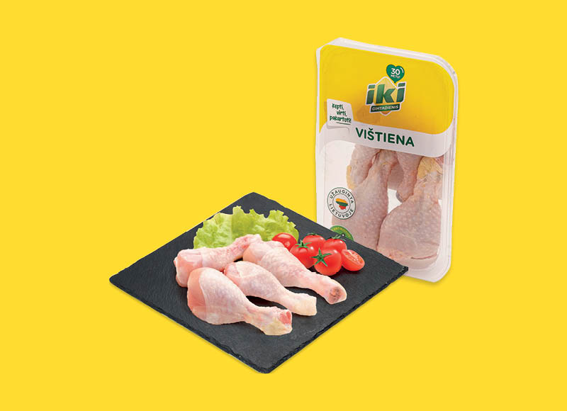 IKI šviežios viščiukų broilerių blauzdelės
,
(užauginta be antibiotikų) 500 g, 2,90 Eur/kg. Ir IKI EXPRESS IKI šviežios viščiukų broilerių blauzdelės
,
(užauginta be antibiotikų) 500 g, 2,90 Eur/kg. Ir IKI EXPRESS