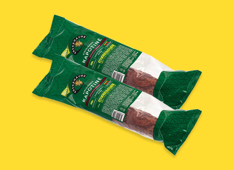 Vytinta kiaulienos KAPOTINĖ dešra
			, 
				 200 g, 13,70 Eur/kg