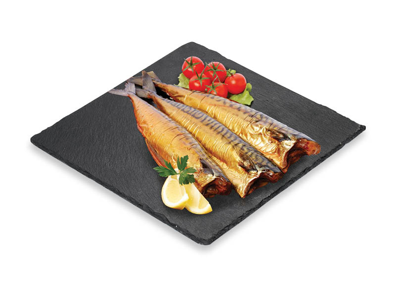 Karštai ir šaltai rūkytoms atlantinėms skumbrėms be galvų
			, 
				 1 kg, 3 rūšių (sveriamoje vitrinoje)