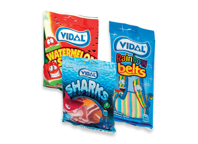 Guminukai VIDAL
			, 
				 90 g, 100 g, 6 rūšių