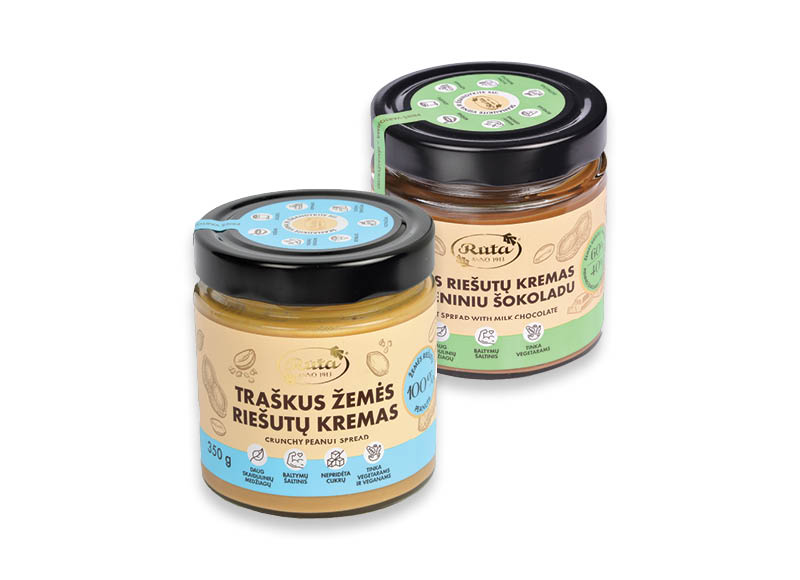 Šokoladinis riešutų kremas RŪTA
			, 
				 350 g, 2 rūšių