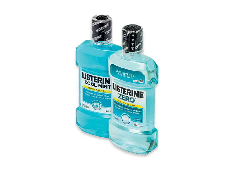 Burnos skalavimo skysčiams LISTERINE
			, 
				 Įvairių rūšių