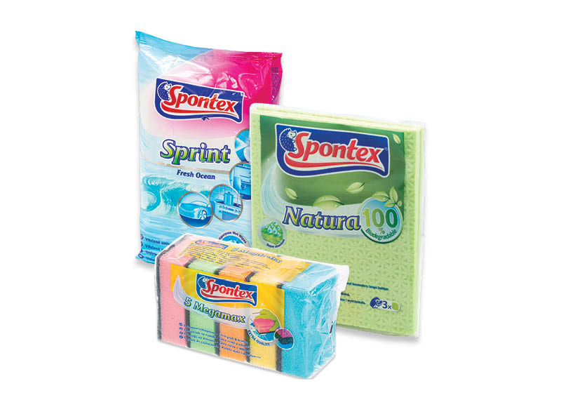 Prekėms SPONTEX
			, 
				 Įvairių rūšių