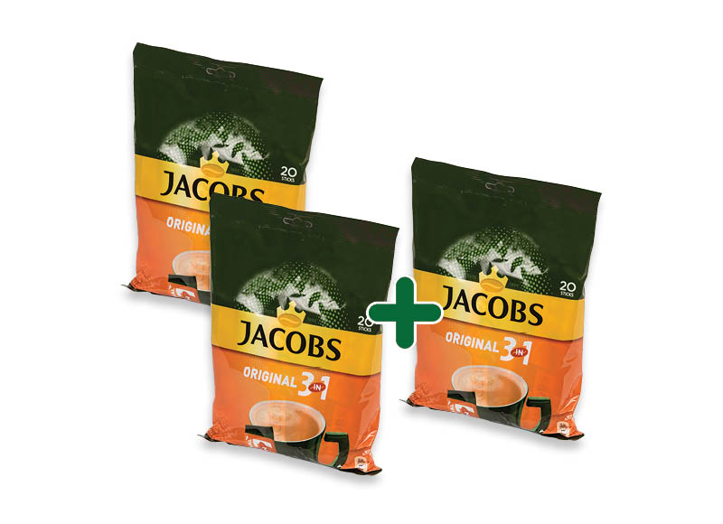 Tirpusis balintos kavos gėrimas JACOBS 3 IN 1
			, 
				 304 g, 4,15 Eur/vnt.