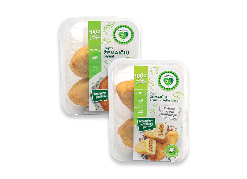 PAGAMINTA IKI kepti ŽEMAIČIŲ blynai
			, 
				 200 g, 2 rūšių, 9,95 Eur/kg. Ir IKI EXPRESS