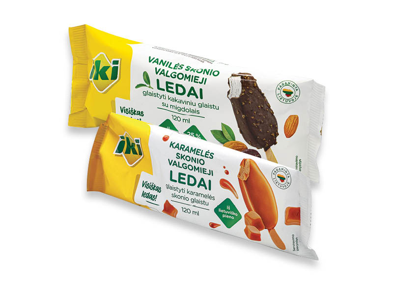 IKI valgomieji ledai ant pagaliuko
,
120 ml, 2 rūšių, 5,75 Eur/l IKI valgomieji ledai ant pagaliuko
,
120 ml, 2 rūšių, 5,75 Eur/l