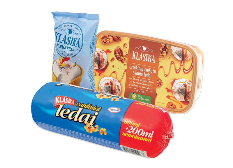 Valgomiesiems ledams KLASIKA
			, 
				 Įvairių rūšių