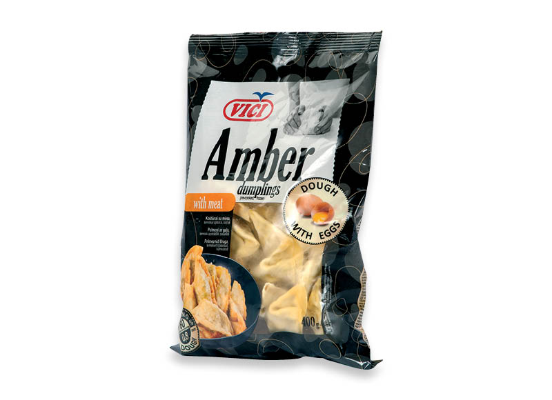 Šaldyti koldūnai su mėsa AMBER
			, 
				 400 g, 7,48 Eur/kg