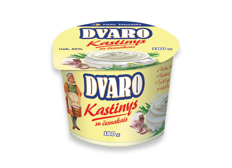 DVARO kastinys su česnakais
			, 
				 180 g, 30 % rieb., 9,94 Eur/kg