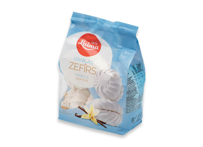 Vanilės skonio zefyrai LAIMA
			, 
				 200 g, 5,95 Eur/kg