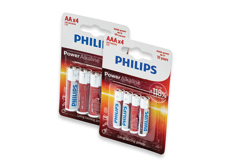 Elementai PHILIPS
			, 
				 4 vnt., 2 rūšių, 0,70 Eur/vnt.