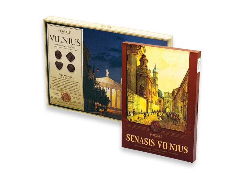 Saldainių dėžutė SENASIS VILNIUS ir VILNIAUS ASORTI
			, 
				 348 g, 2 rūšių, 10,32 Eur/kg
