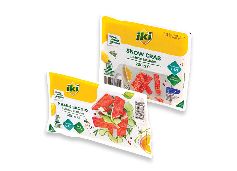 IKI krabų ir snieginių krabų skonio lazdelėms
,
250 g, 300 g, 2 rūšių IKI krabų ir snieginių krabų skonio lazdelėms
,
250 g, 300 g, 2 rūšių