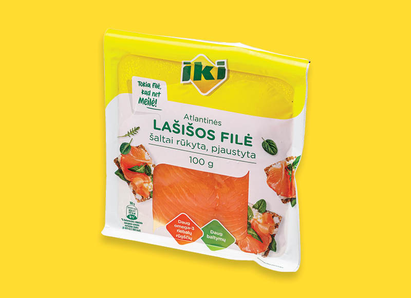 IKI sūdyta ir šaltai rūkyta atlantinių lašišų filė
,
100 g, 2 rūšių, 27,90 Eur/kg. Ir IKI EXPRESS IKI sūdyta ir šaltai rūkyta atlantinių lašišų filė
,
100 g, 2 rūšių, 27,90 Eur/kg. Ir IKI EXPRESS