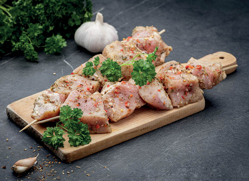 POPULIARUSIS kiaulienos šašlykas
			, 
				 (sveriamoje vitrinoje) 1 kg