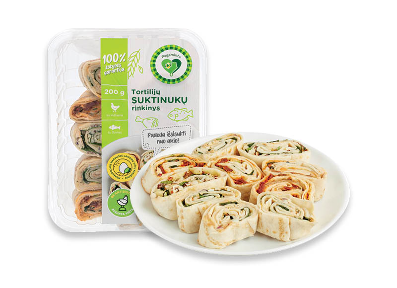 PAGAMINTA IKI tortilijų suktinukų rinkinys
			, 
				 200 g, 14,95 Eur/kg