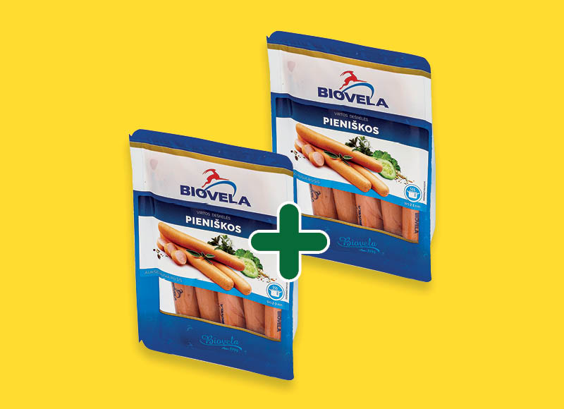 Virtos PIENIŠKOS BIOVELOS dešrelės
			, 
				 260 g, a. r., 2,99 Eur/vnt. Ir IKI EXPRESS