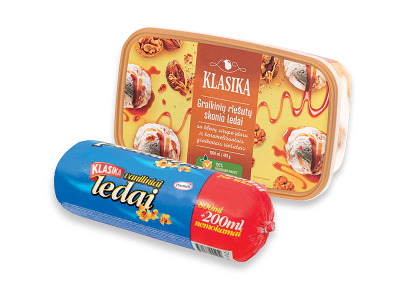 Valgomiesiems ledams KLASIKA
			, 
				 500 ml, 1 l, 4 rūšių. Ir IKI EXPRESS