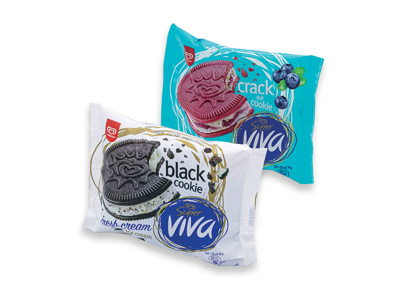 Valgomieji ledai SUPER VIVA tarp sausainių
			, 
				 105 ml, 110 ml, 2 rūšių. Ir IKI EXPRESS