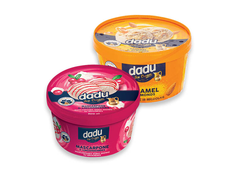 Valgomųjų ledų dėžutė DADU
			, 
				 800 ml, 3 rūšių, 4,36 Eur/l