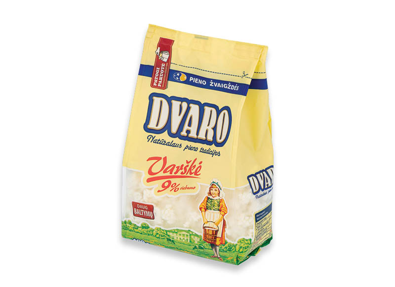 DVARO varškė
			, 
				 400 g, 9 % rieb., 6,73 Eur/kg