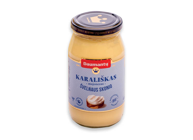 DAUMANTŲ KARALIŠKAS švelnaus skonio majonezas
,
400 g, 6,23 Eur/kg DAUMANTŲ KARALIŠKAS švelnaus skonio majonezas
,
400 g, 6,23 Eur/kg