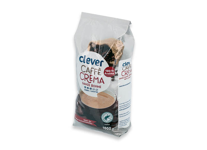 CLEVER kavos pupelės CREMA
,
1 kg CLEVER kavos pupelės CREMA
,
1 kg