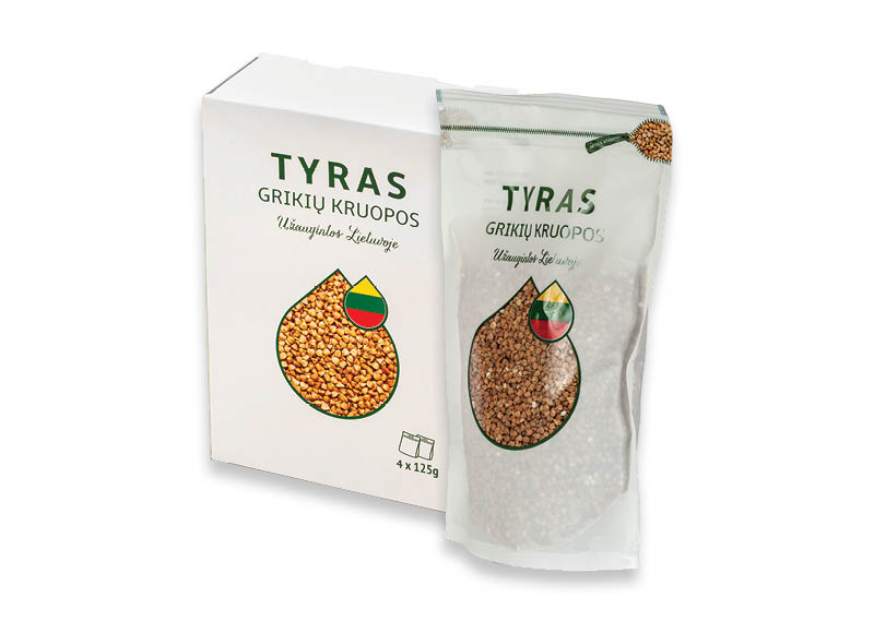 Grikių kruopoms TYRAS
,
500 g, 800 g, 2 rūšių Grikių kruopoms TYRAS
,
500 g, 800 g, 2 rūšių
