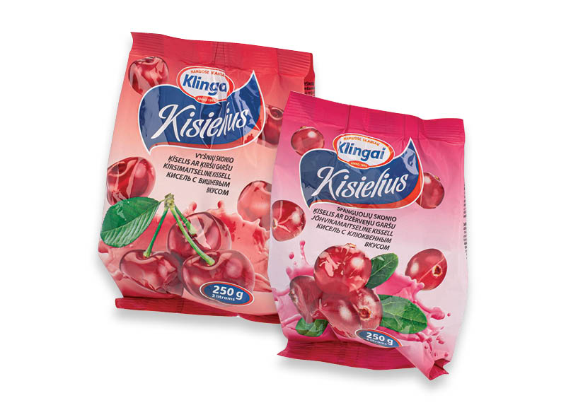 Kisieliams ir želė KLINGAI
			, 
				 80 g, 250 g, 9 rūšių