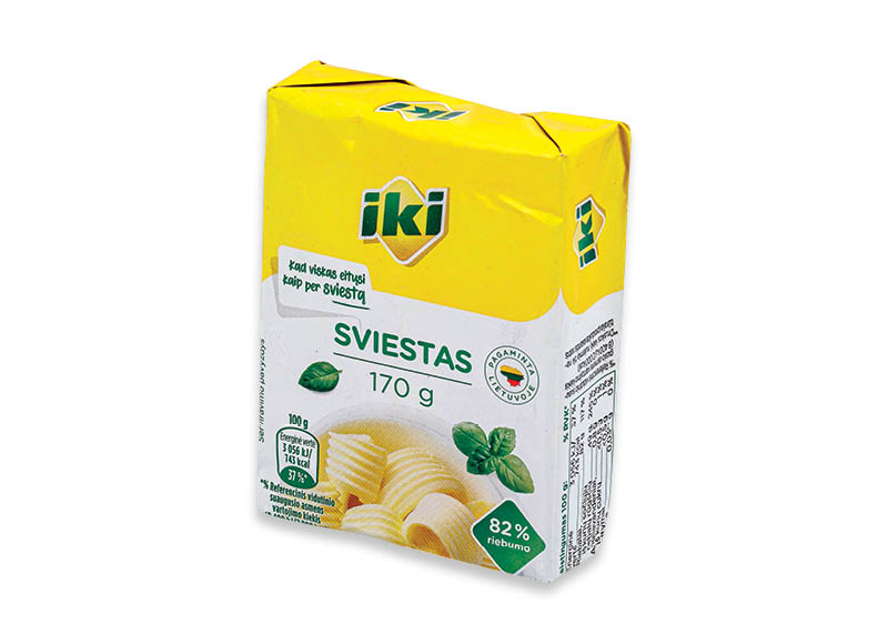 IKI sviestas
,
170 g, 82 % rieb., 1,69 Eur/vnt. IKI sviestas
,
170 g, 82 % rieb., 1,69 Eur/vnt.