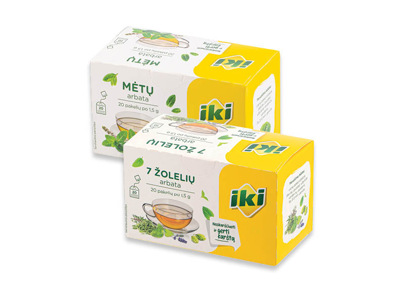 IKI arbata
,
20 vnt., įvairių rūšių, 0,06 Eur/vnt. IKI arbata
,
20 vnt., įvairių rūšių, 0,06 Eur/vnt.