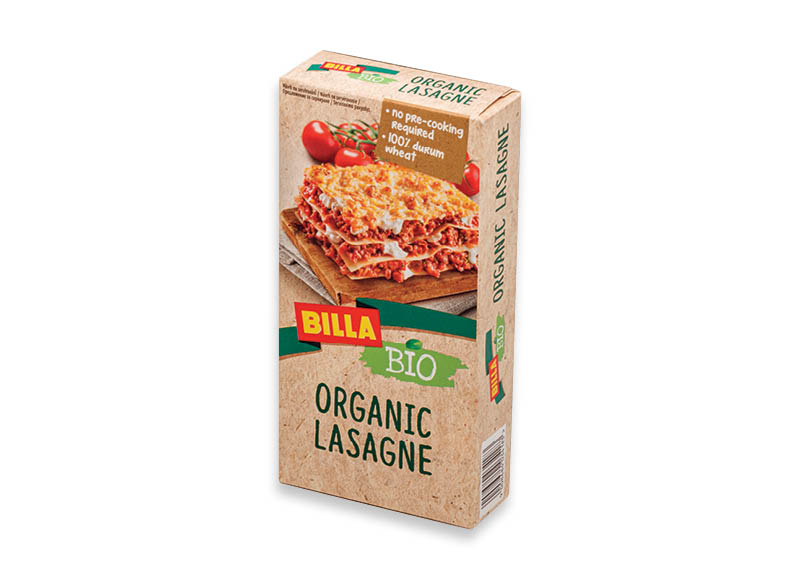 BILLA BIO kietųjų kviečių manų kruopų lakštiniai makaronai lazanijai
			, 
				 250 g, 3,56 Eur/kg