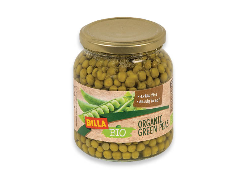 BILLA BIO konservuoti ekologiški žalieji žirneliai
			, 
				 370 ml, 3,22 Eur/l