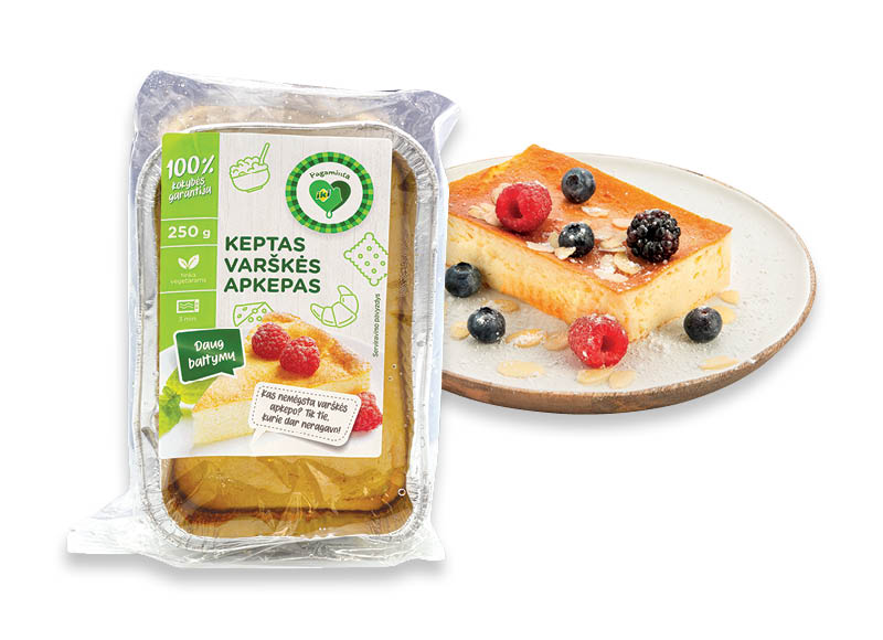 PAGAMINTA IKI keptas varškės apkepas
			, 
				 250 g, 9,16 Eur/kg