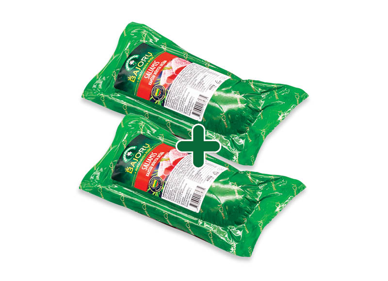 Karštai rūkytas BAJORŲ saliamis
			, 
				 400 g, 4,89 Eur/vnt.