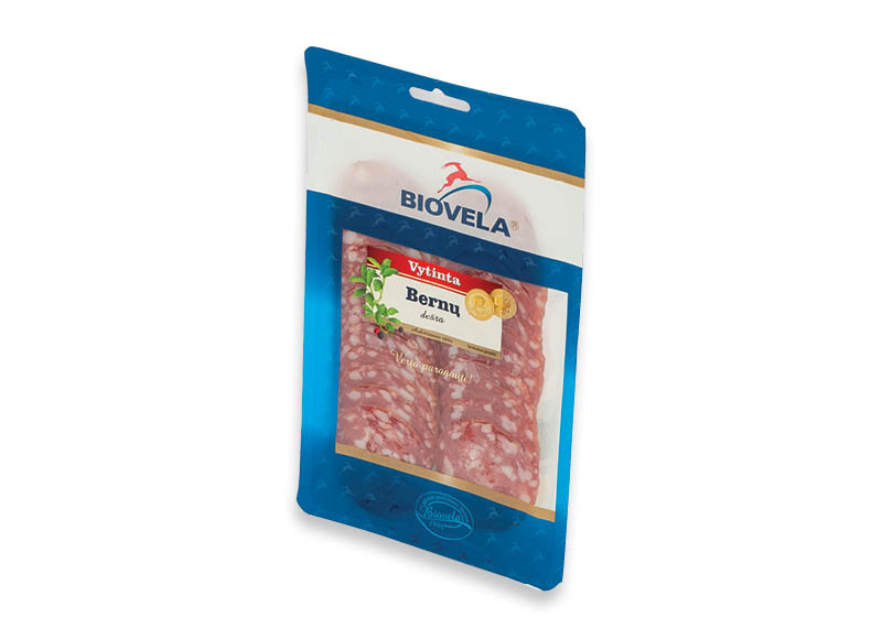 Vytinta BERNŲ dešra griežinėliais
			, 
				 90 g, a. r., 3,19 Eur/vnt. Ir IKI EXPRESS