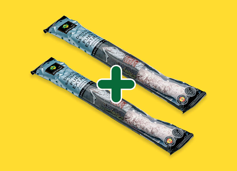 IKI GOURMET vytinta dešra FUET EXTRA
,
170 g, 3,49 Eur/vnt. IKI GOURMET vytinta dešra FUET EXTRA
,
170 g, 3,49 Eur/vnt.