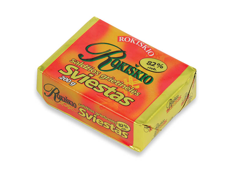 ROKIŠKIO saldžios grietinėlės sviestas
			, 
				 200 g, 82 % rieb., 7,95 Eur/kg