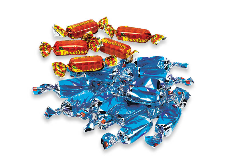 Sveriami saldainiai KREGŽDUTĖ ir OBUOLIUKAI
			, 
				 1 kg, 2 rūšių