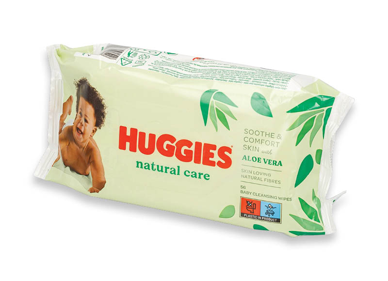 Drėgnos servetėlės HUGGIES NATURAL CARE
			, 
				 56 vnt., 0,03 Eur/vnt.