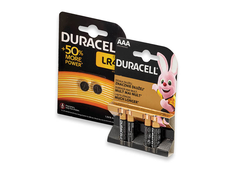 Elementams DURACELL
			, 
				 Įvairių rūšių