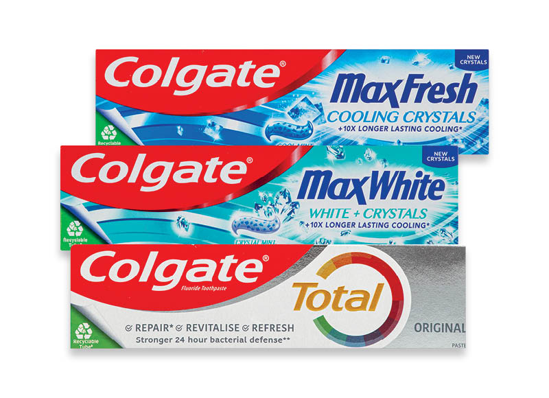 Burnos priežiūros priemonėms COLGATE