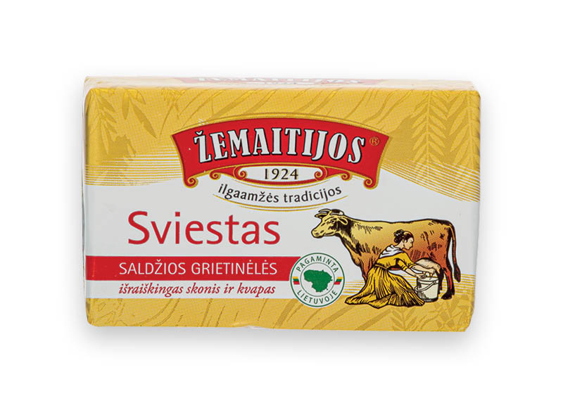 Saldžios grietinėlės sviestas ŽEMAITIJOS