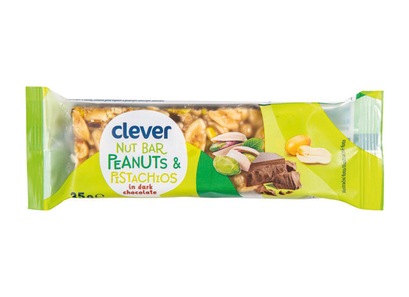 clever-batonelis-su-riesutais-ir-pistacijomis-juodajame-sokolade-35g