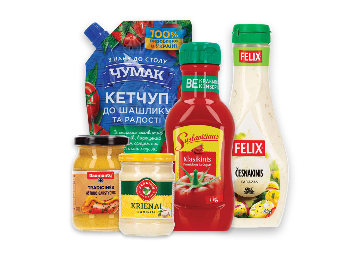 Padažams, kečupams, krienams, garstyčioms -30%