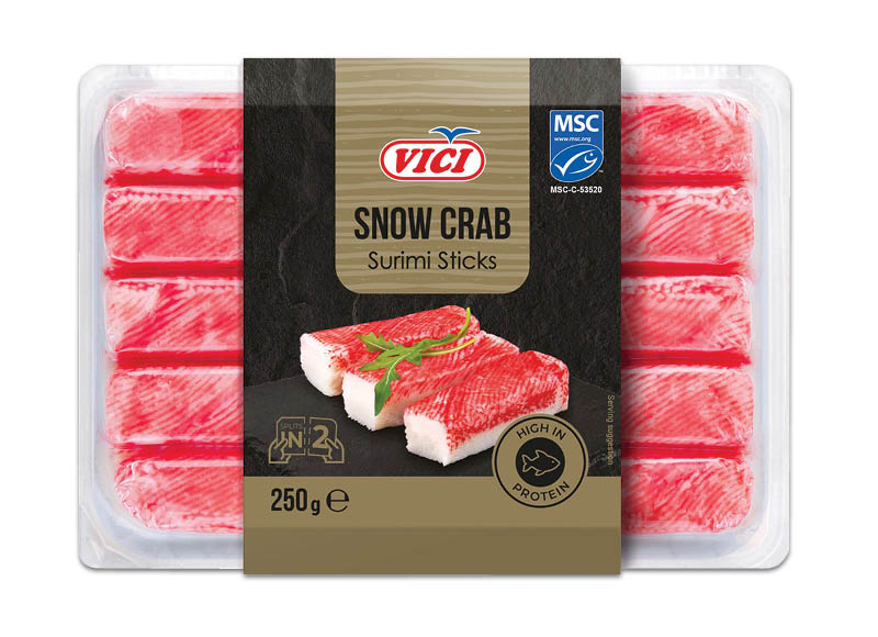Iki – akcija / nuolaida: Krabų skonio lazdelės iš surimio VIČI SNOW CRAB