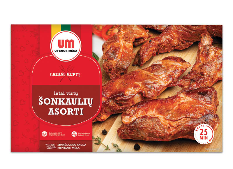 Iki – akcija / nuolaida: Lėtai virtų kiaulienos ŠONKAULIŲ ASORTI