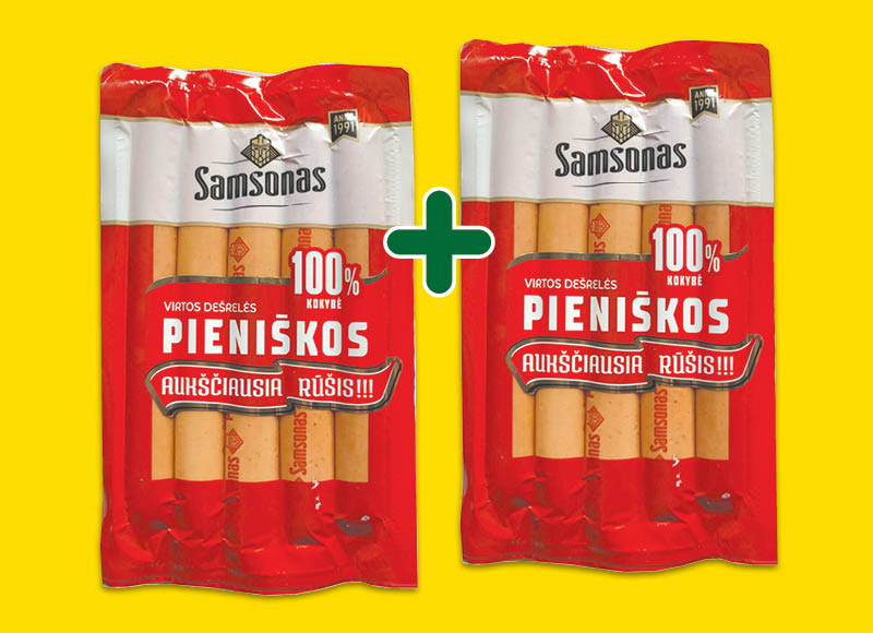 Iki – akcija / nuolaida: SAMSONO PIENIŠKOS virtos dešrelės
