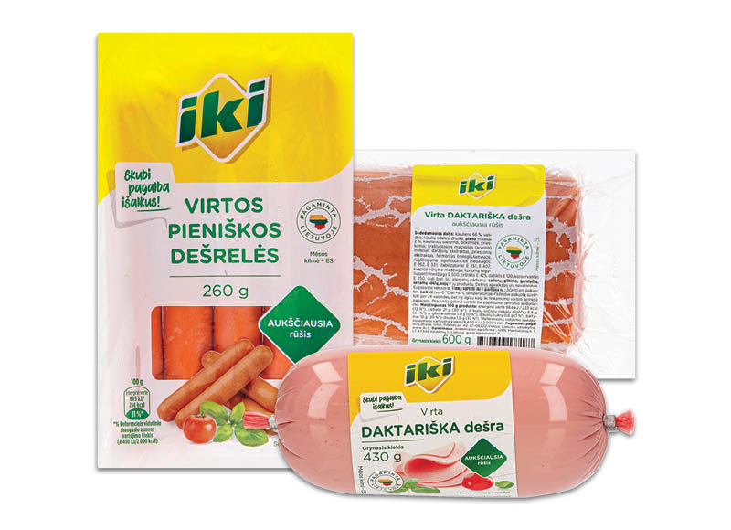 Iki – akcija / nuolaida: IKI virtoms dešroms ir dešrelėms